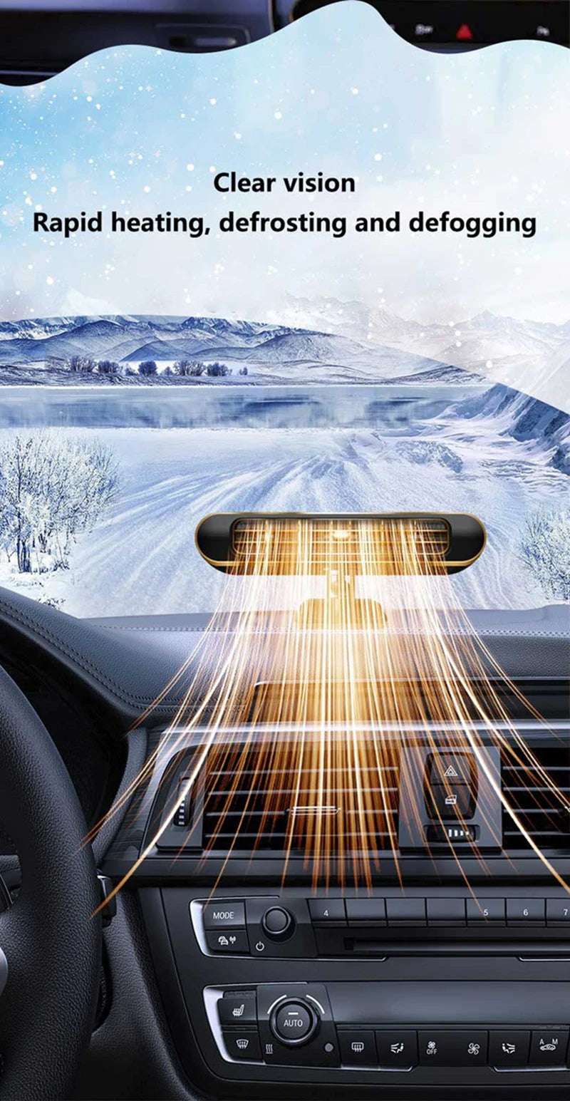 Electric Car Heater Air Cooler Fan 12V Portable Demister Defroster Heating Fan 200W Dryer Windshield Defogging Accessroie