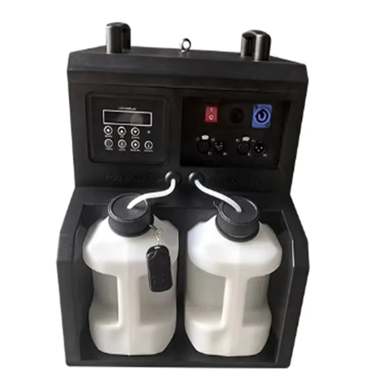 Stage Lighting LED Fog Bubble Machine 1500W Double Holes Automatic 1.2L Tank Capacity Bubble Fog Smoke