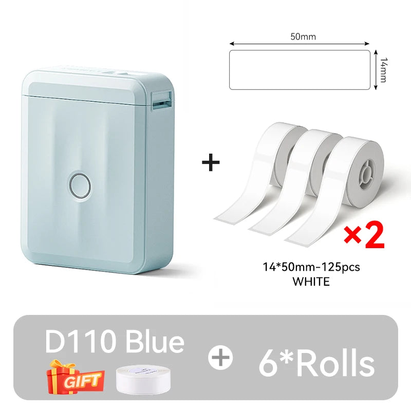Niimbot D110 Mini Portable Thermal Printer Smart Pocket Self-adhesive Label Printer Bluetooth Price Label Sticker Maker For Home