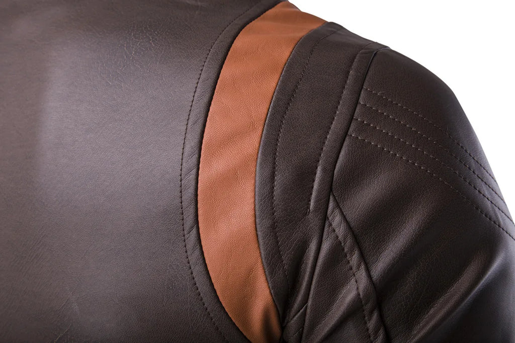 Spring Fashion Men's Wolverine Leather Jacket Motorcycle Leather Jacket