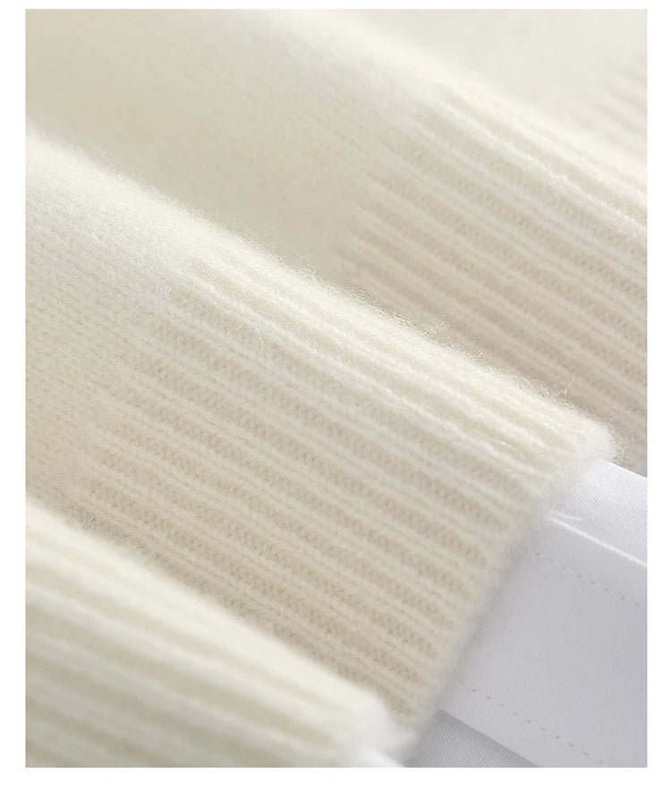 Autumn/Winter Men's 100% Cashmere Pullover Business Casual Solid Knitted Sweater Loose Half High Neck Tops Thick Warm Jumper
