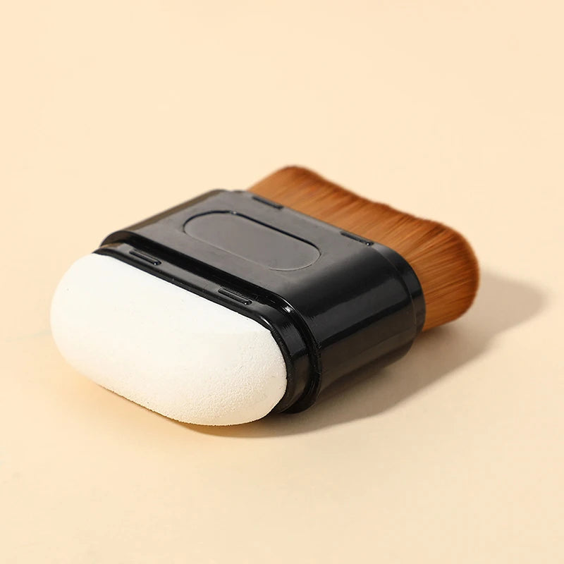 1 Pcs Professional Foundation Makeup Brush Double-ended Wave Top Contour Brush For Beauty Blending Liquid Powder Concealer Cream