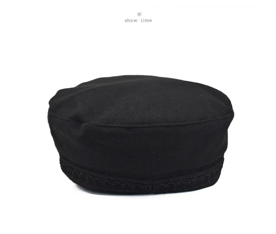 Winter Hats For Women Winter Cap Wool Hat Female Button Baseball Cap Sun Visor Hat Gorras Casquette Black Fall Boina Bone