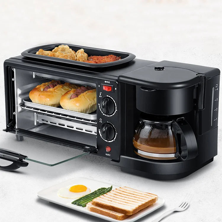 Factory direct sales Spot 3 in 1 Breakfast Station Oven Coffee Machine Household Multifunctional 3 in 1 Breakfast Machine
