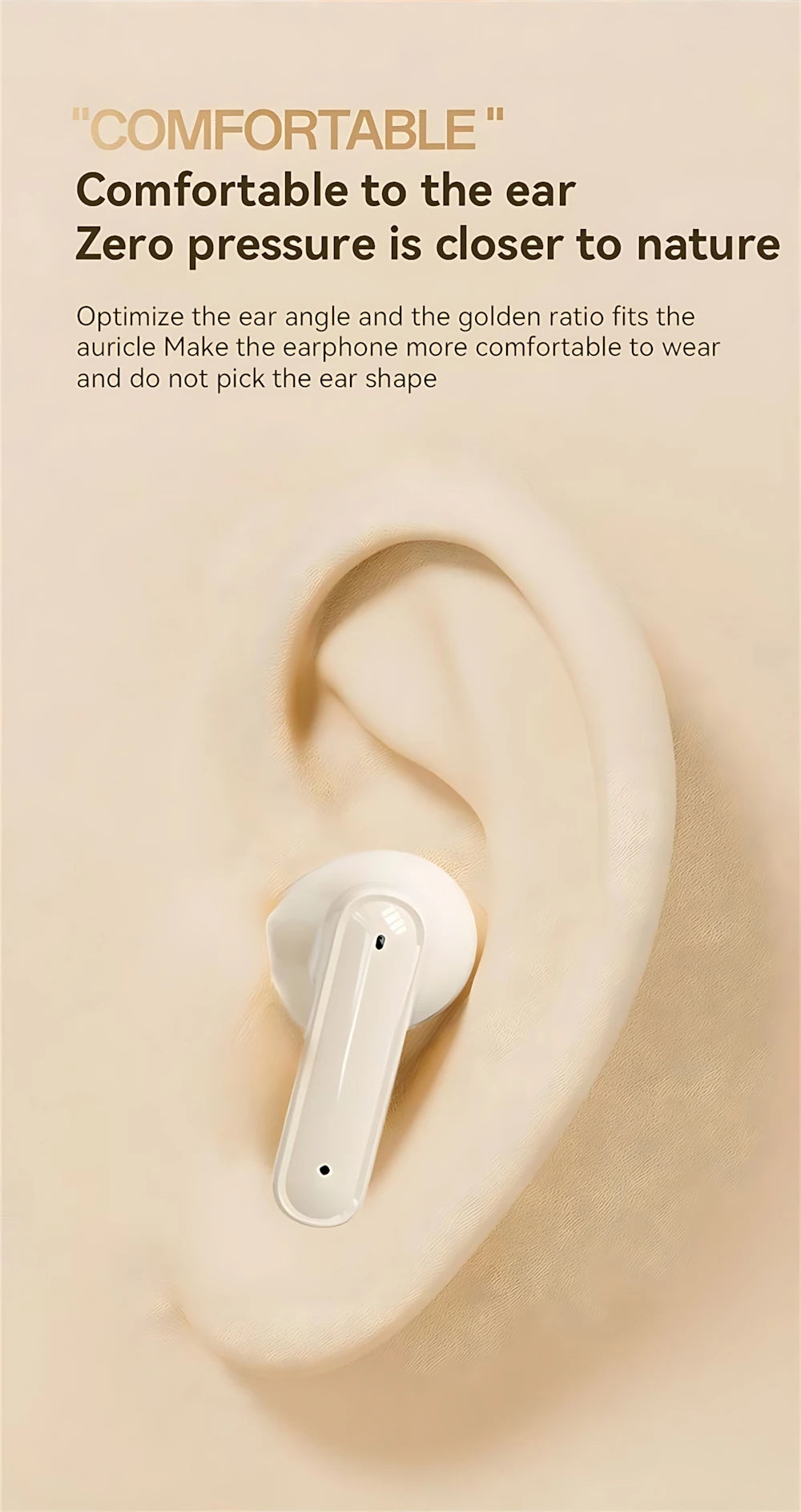 LED Digital Display Bluetooth Earphone Wireless Headset In-ear Mega Bass 9D Surround Sound Game Low-delay HD Call For iPhone