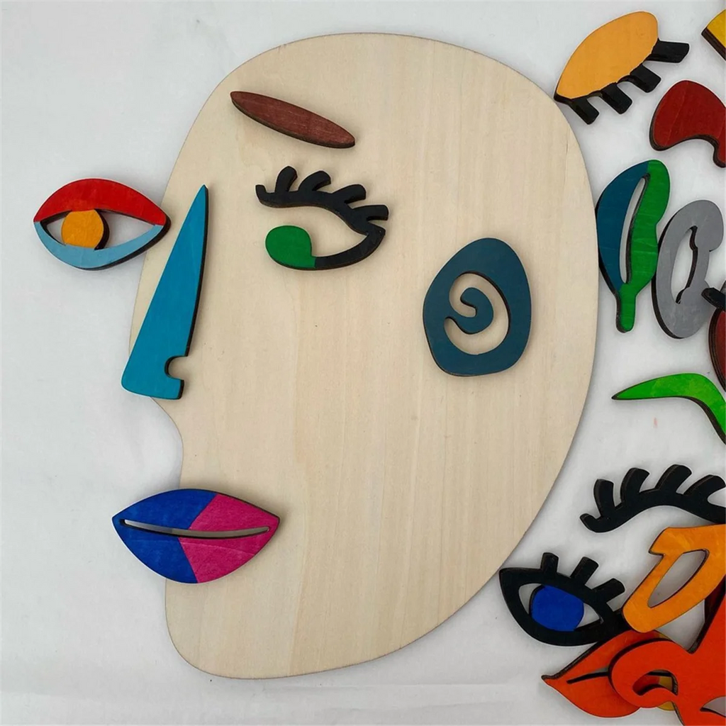 Modern Montessori Puzzles, 26 Part Picasso Modern Art Puzzle-Wooden Toddler
