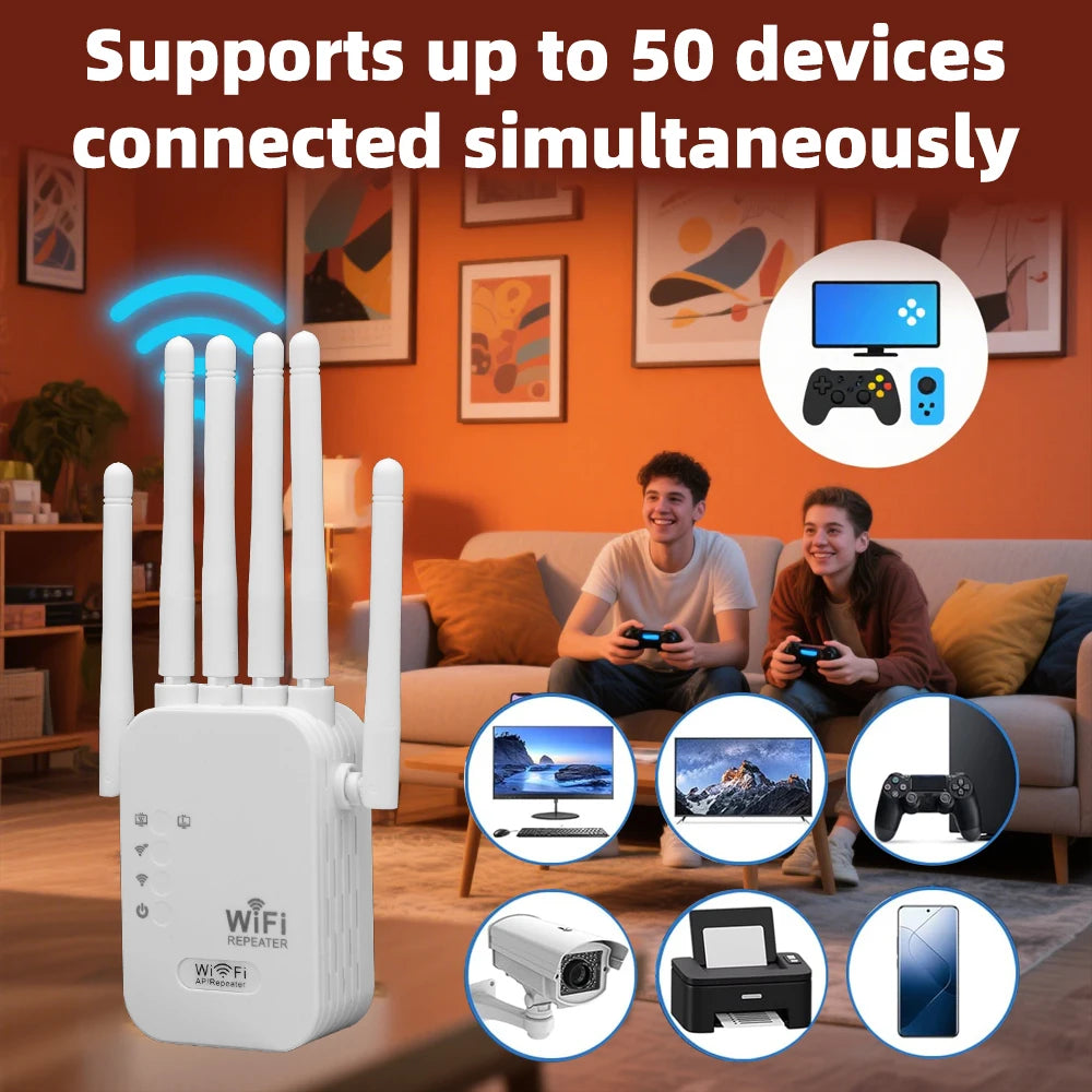 Dual Band Wifi AmplifierAC1200/AC300 2.4G/5G Repeater Network Expander Range Extender Wireless Router Signal Booster