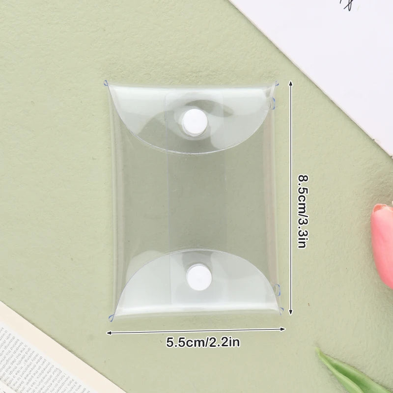Mini Anime Doll Display Bag Transparent Coin Purse Keychain Pendant Square Pouch Organizer Key Lipstick Earphone Storage Bag