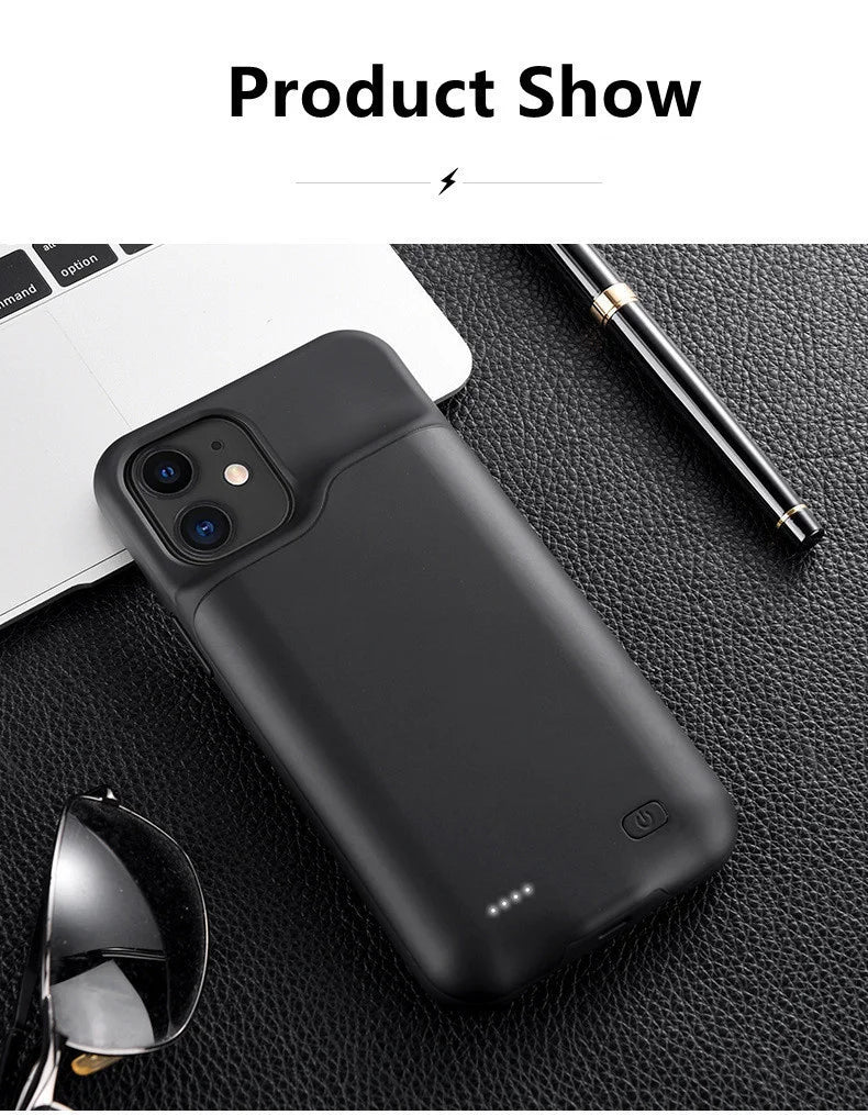 Xilecaly Battery Case For iPhone 15 Pro Max 13 14 Pro 12 Mini Power Bank Charging Power Case For iPhone XS Max XR 7 8 Plus SE2 3