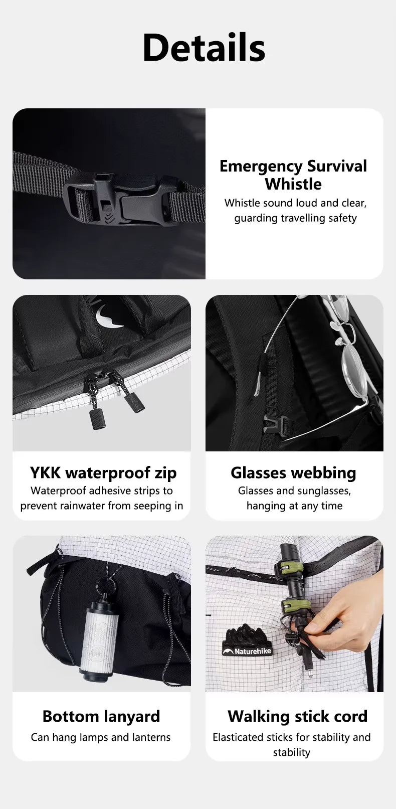 Naturehike Backpack Man Women 25L 30L Large Capacity Shoulder Bag Outdoor Climbing Hiking Portable Lightweight Waterproof Bag