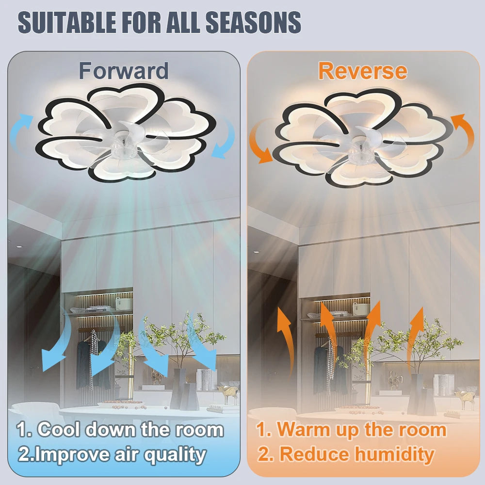 Modern Light Minimalist Living Room Ceiling Electric Fan Nordic Art Restaurant Ceiling Fan Lamps