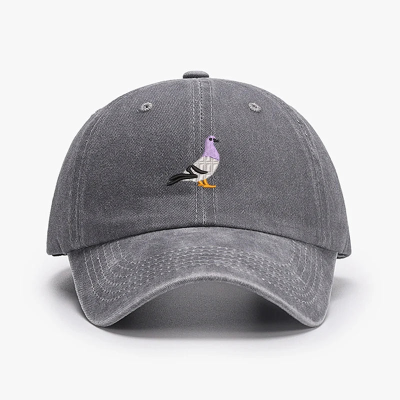 Embroidery Pigeon Spring vintage Baseball caps Men Women Water Washed Sports Fishing Sunshade Summer Autumn winter Dad Hat