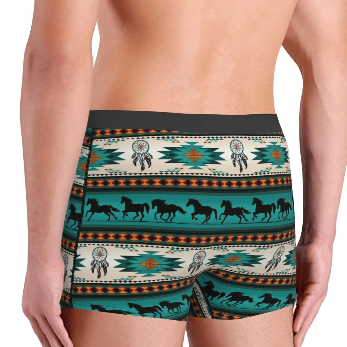 Tribal Aztec Horse Print Men Underwear Boxers Breathable Mens Boxershorts Men's Panties Underpants Man Boxers Briefs Trunks
