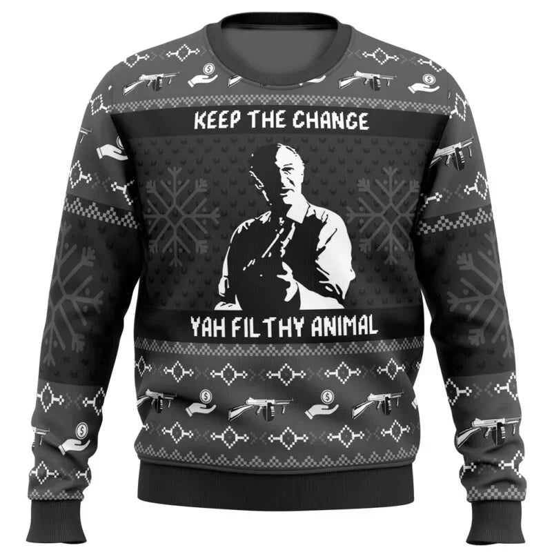 Autumn and Winter Merry Christmas Home Alone Ugly Christmas Sweater Cartoon Anime Women Men Pullover Tops Hoodie Sweatshirt