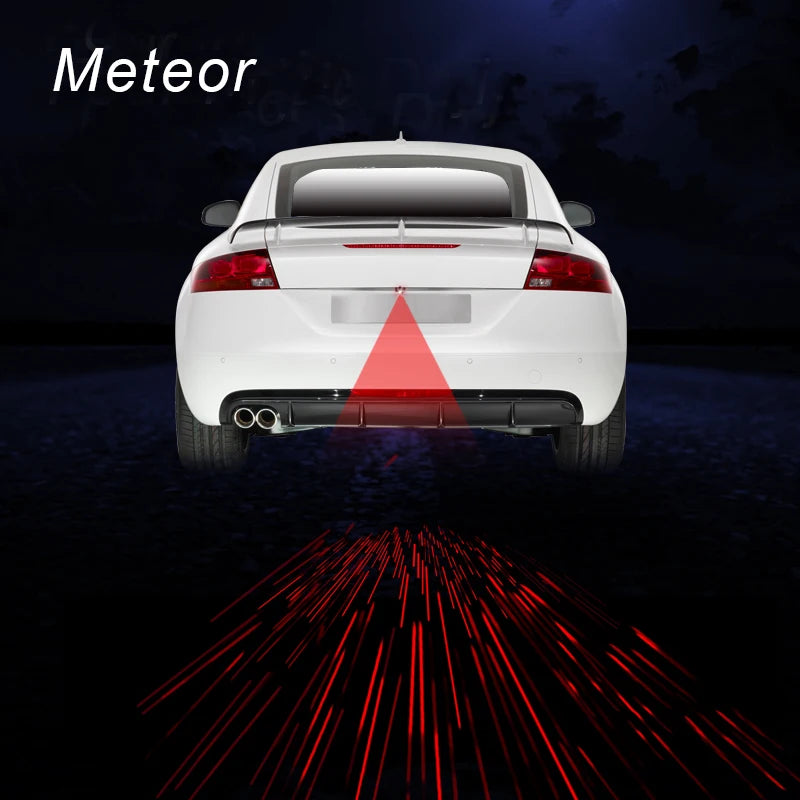 led projector Car laser Fog Light Motorcycle Anti Collision Rear-end Laser Tail Lights Brake Light Universal Decorative Lamp