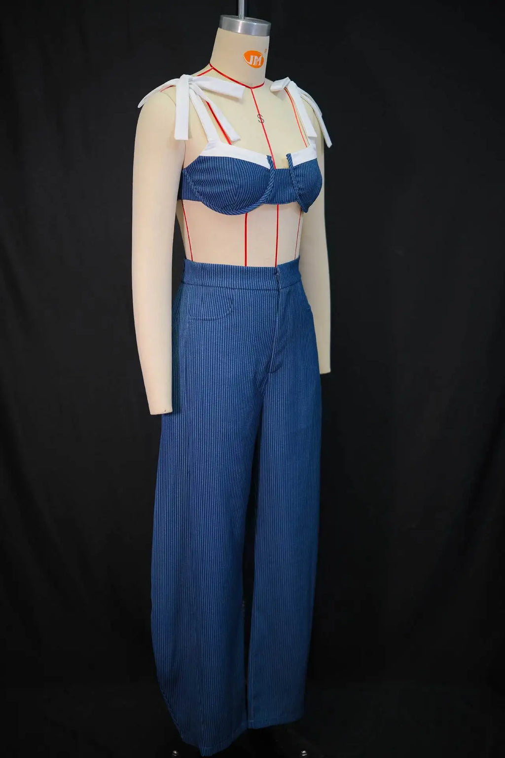 Pant Set Women Two Piece Sets Strapless Sleeveless Sexy Tops Wide Leg Long Pants High Waist Y2k Streetwear Elegant Slim Fit