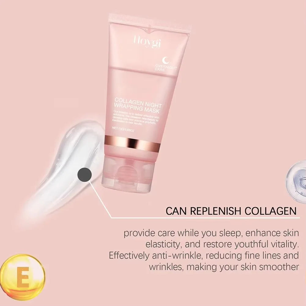 Collagen Tear-Off Mask Overnight Wrapping Mask Deeply Hydrates Reduces Sagging Dullness Moisturize Firming Mask Korean Skin Care
