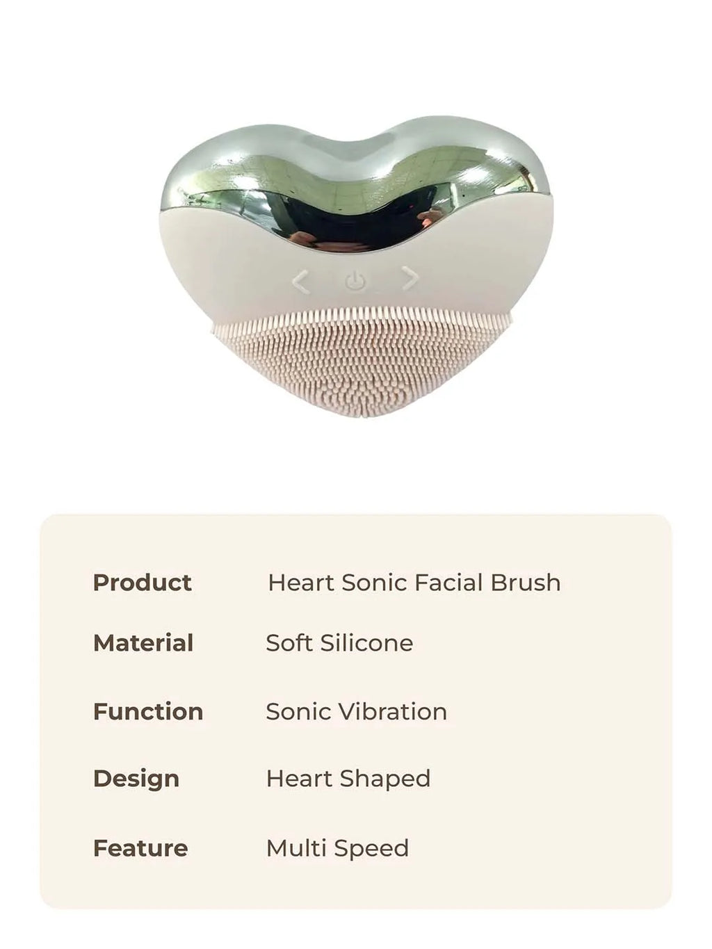 Heart-Shaped Rechargeable Waterproof Silicone Face Cleanser Festival Gift for her
