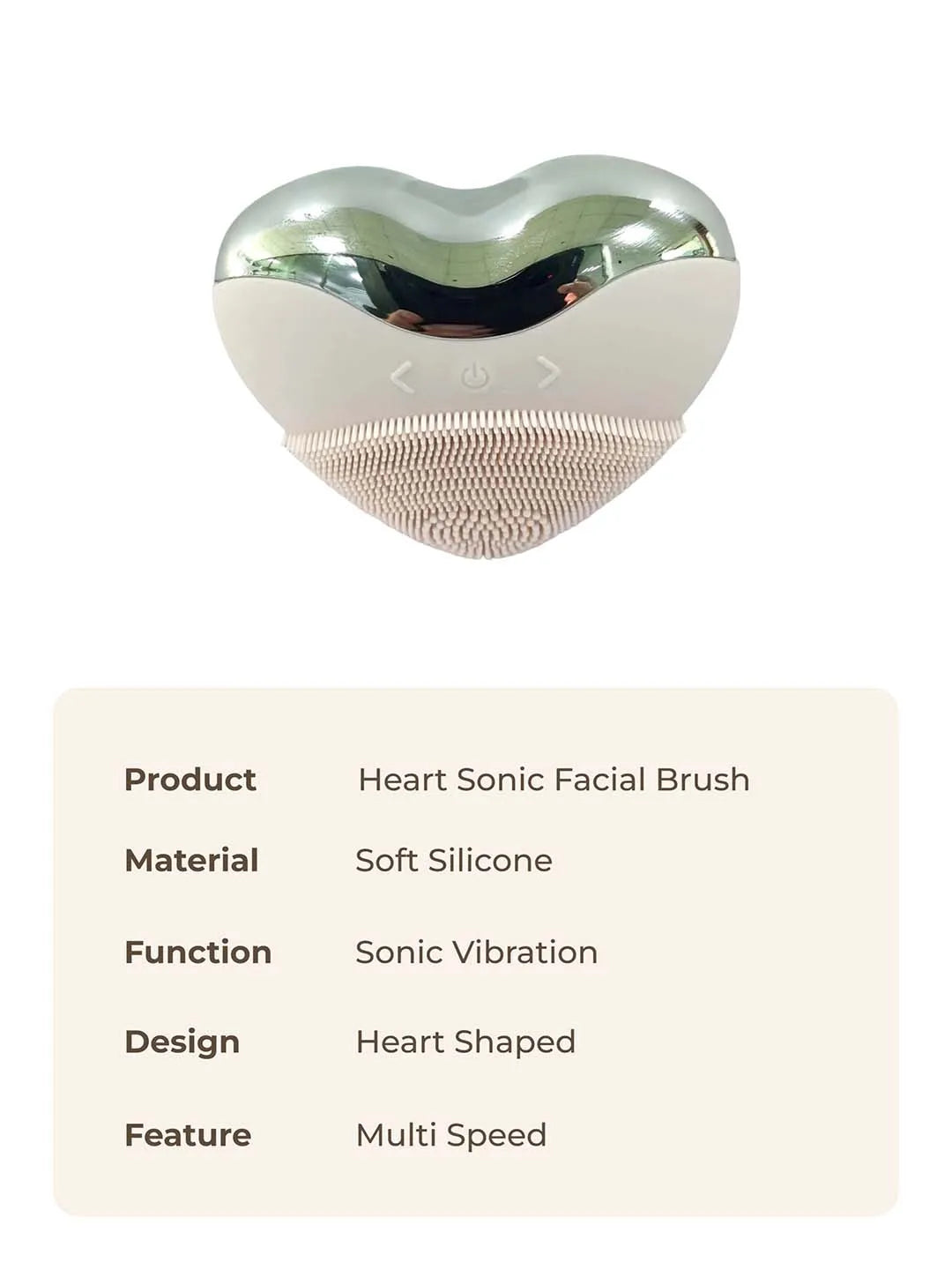 Heart-Shaped Rechargeable Waterproof Silicone Face Cleanser Festival Gift for her