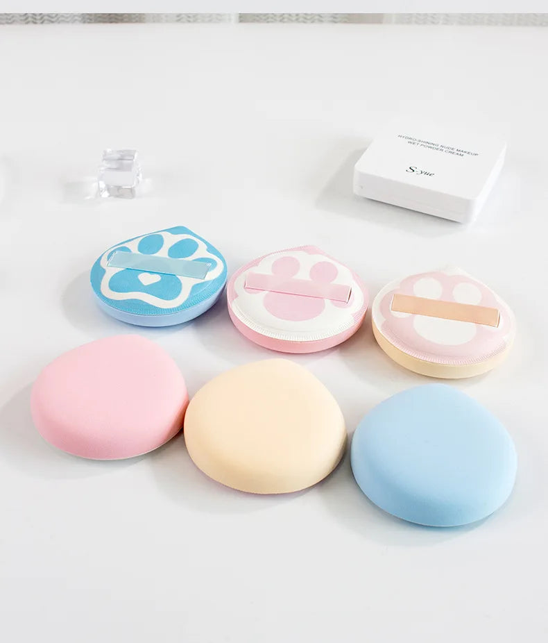 Cute Powder Sponge Puffs Foundation Cream Cushion Puff Cat Claws Shape Makeup Sponge Air Cushion Beauty Cosmetics Tools Portable