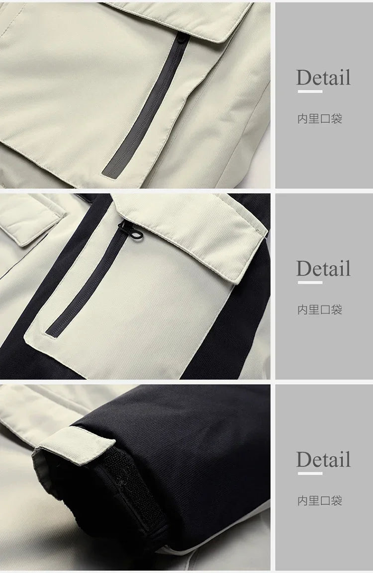 Men's Casual Warm Jackets Mens Plus Velvet Thickening Hooded Coats Ski Suit Coat Winter Jacket Men Parka 6XL 7XL 8XL Jacket