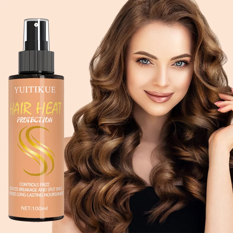 YUITIKUE Hair Thermal Protection Spray 100ml Control Frizz Reduce Breakage Long Last Nourish Before Heat Styling