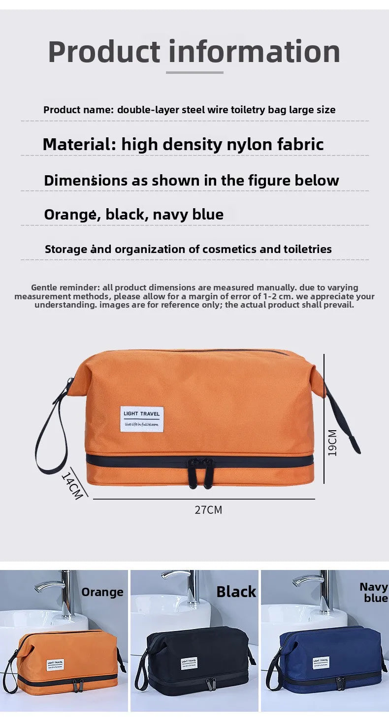 Dry and Wet Separation Men's Toiletry Bag Business Trip Portable Cosmetics Storage Bag High Value Cosmetic Bag