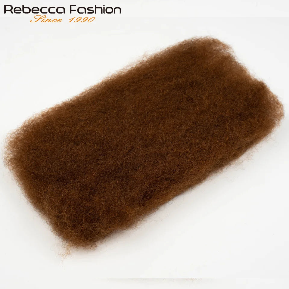 QVR Afro Kinky Bulk Human Hair Kinky Curly Bulk For Braiding DreadLock 50g/Pack Hair Extentions Natural Color No Attachment