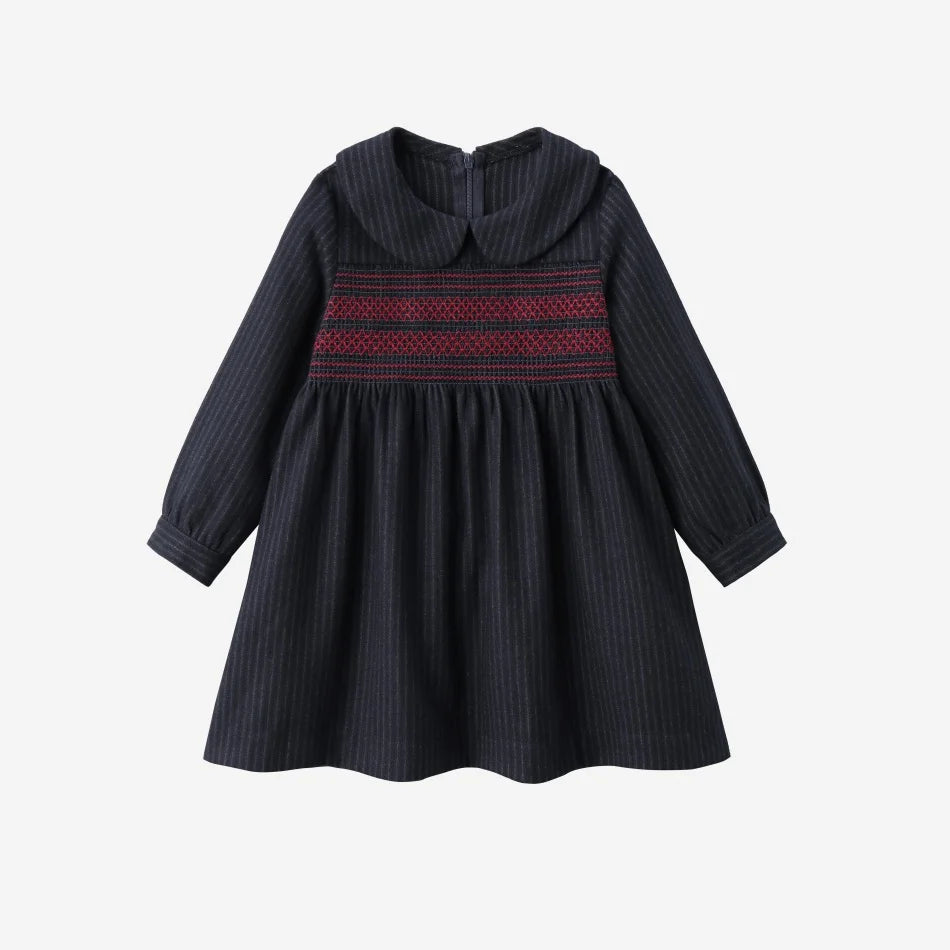 (Ship out in 1 day) AS AW26 ISRAEL Pinstripe Windsor Collection with knitting children clothes shirt