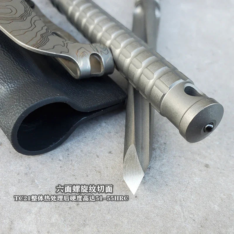 EDC Titanium alloy Crowbar Hand Outdoor Camping Gear EDC Multifunction Portable Tools