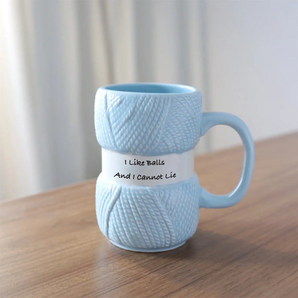 Unique Knitted Style Ceramic Coffee Cup, Embossed Creative Breakfast Cup and Milk Cup, Anti Scald Fun Family Holiday Gift
