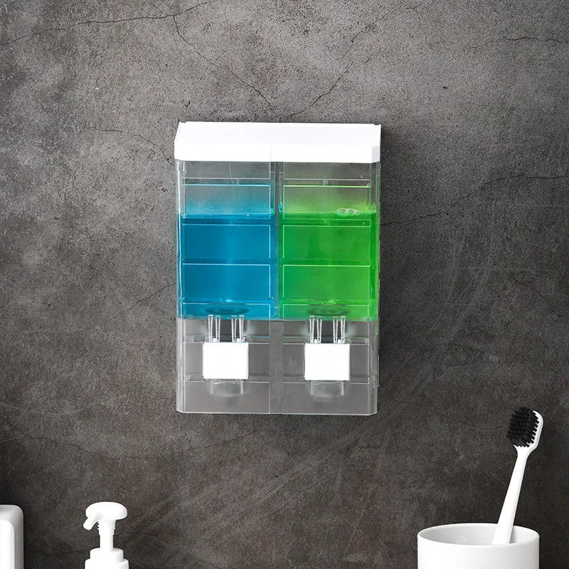 Modern Wall Mounted Soap Dispenser Touchless Kitchen Bathroom No Drilling Adhesive