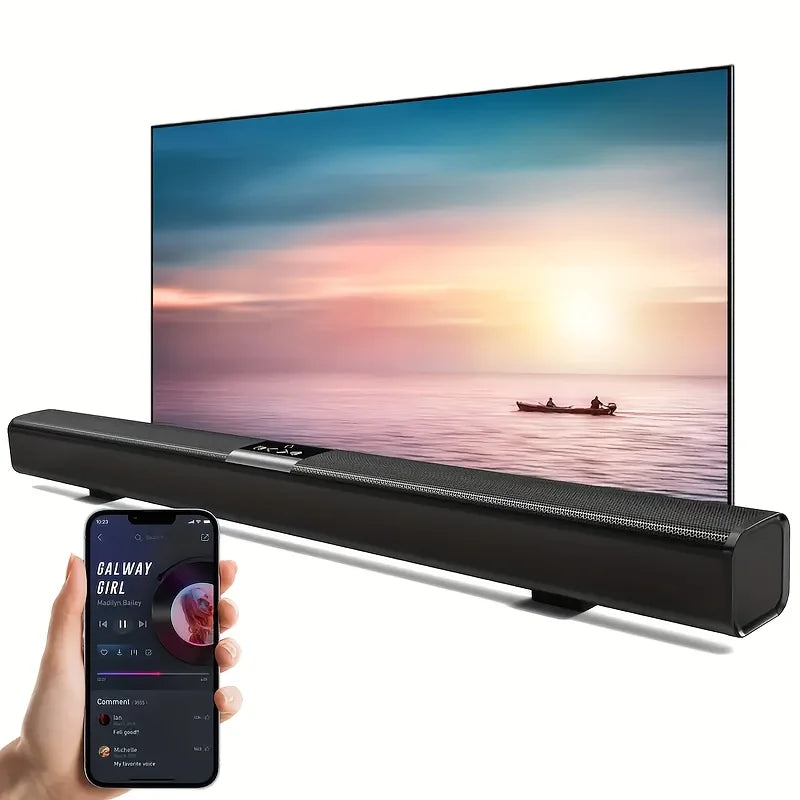 Soundbar, Cinema Soundbar, Hifi Wireless Bluetooth Speaker, Home Theater, Tv, Computer, Echo Wall, Wall-Mounted Stereo Surround Sound, Fm Radio, Remote Control, Speaker Stand