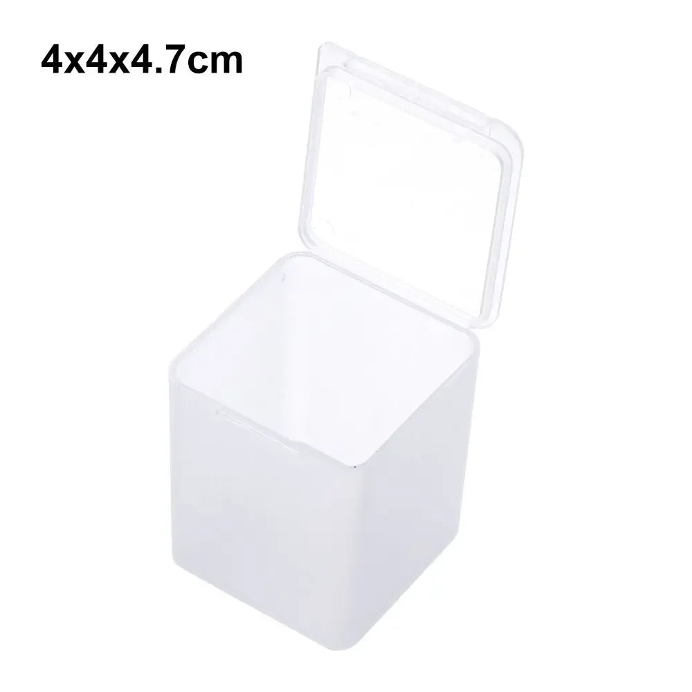 Mini Plastic Box Rectangular Translucent Packing Box Dustproof Durable Strong Jewelry Button Sundries Storage Case Container
