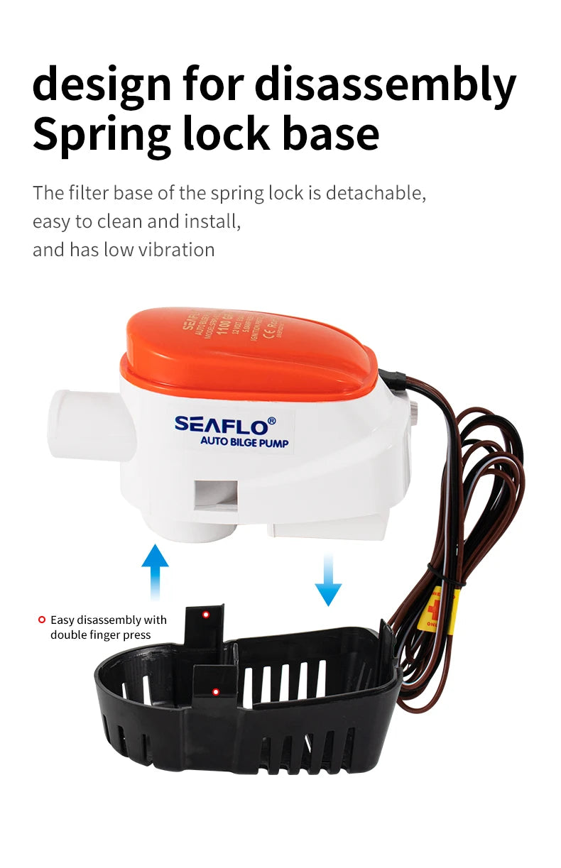 Marine Water Pump Small Bilge Pump 12V24V Yacht Drainage Fast Boat DC Submersible Pump Bilge Automatic Drainage Pump