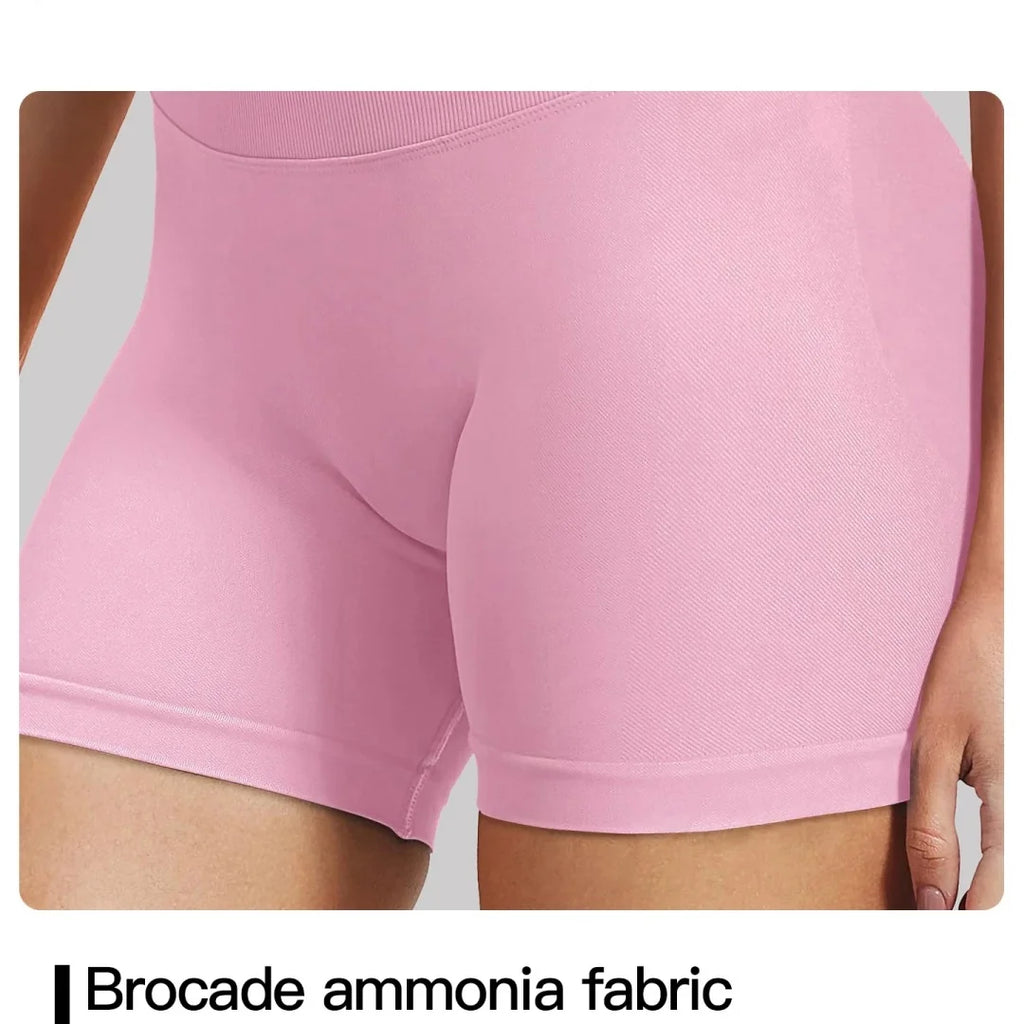 Pilates knit shorts medium intensity training high stretch peach hips no awkward lines casual fitness