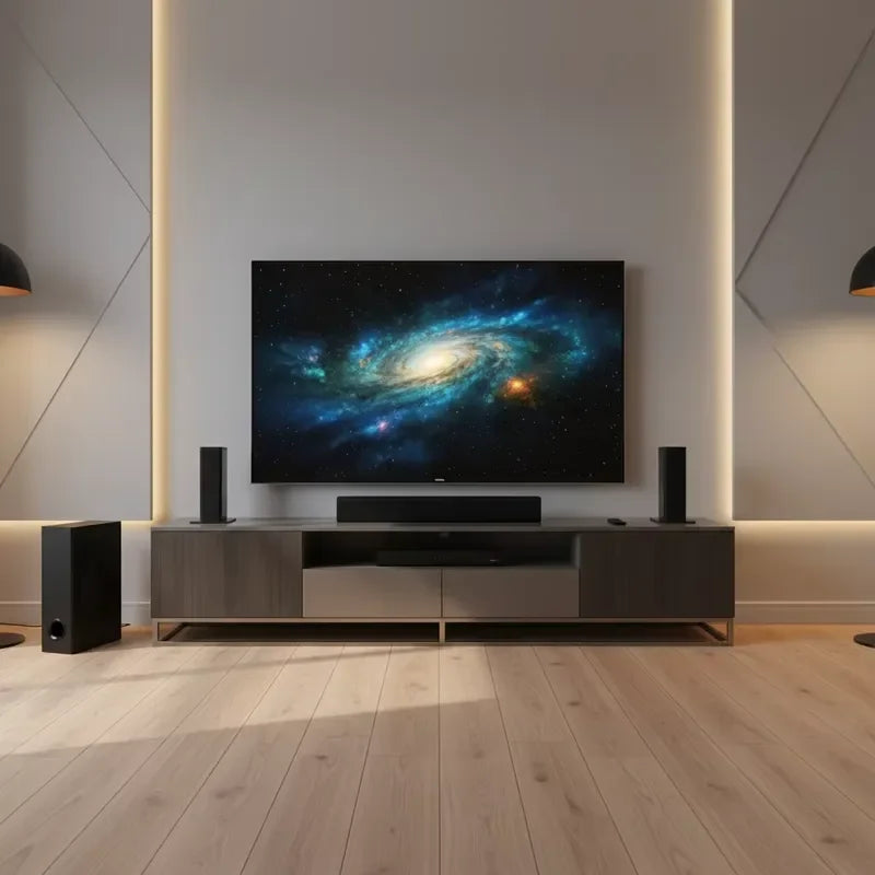 12 5.1CH LED Display Home Audio Stereo System Sound bar with Wired Soundbar and Surround Sound Speakers with Receiver