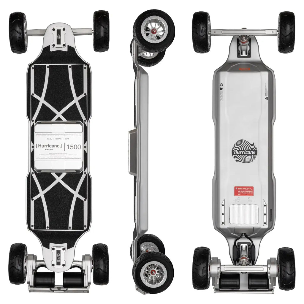 Meepo Hurricane 1500 series Top Speed: Up to 43 MPH / 70KPH Range: Up to 60 Miles / 100KM