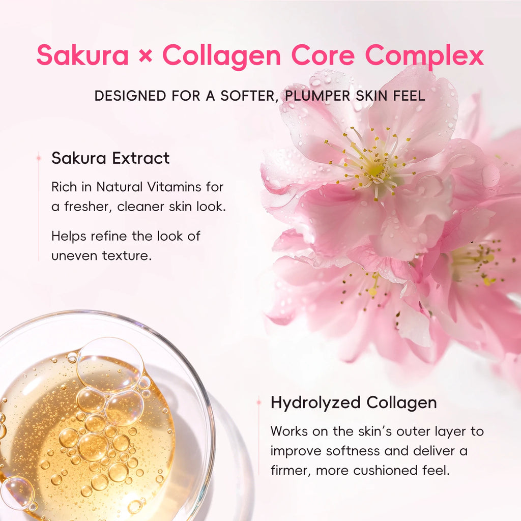 LAIKOU Japan Sakura Collagen Jelly Cream 100g Gentle Formula Hydrated Plump Youthful Radiance Glass Glow Skin Care
