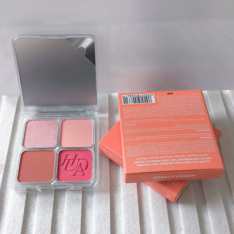 Fashion Makeup Latest 4 Color Blush Eye Shadow Contour Easy To Apply Long Lasting Oil Control Seting Powder Lip Gloss Cosmetics