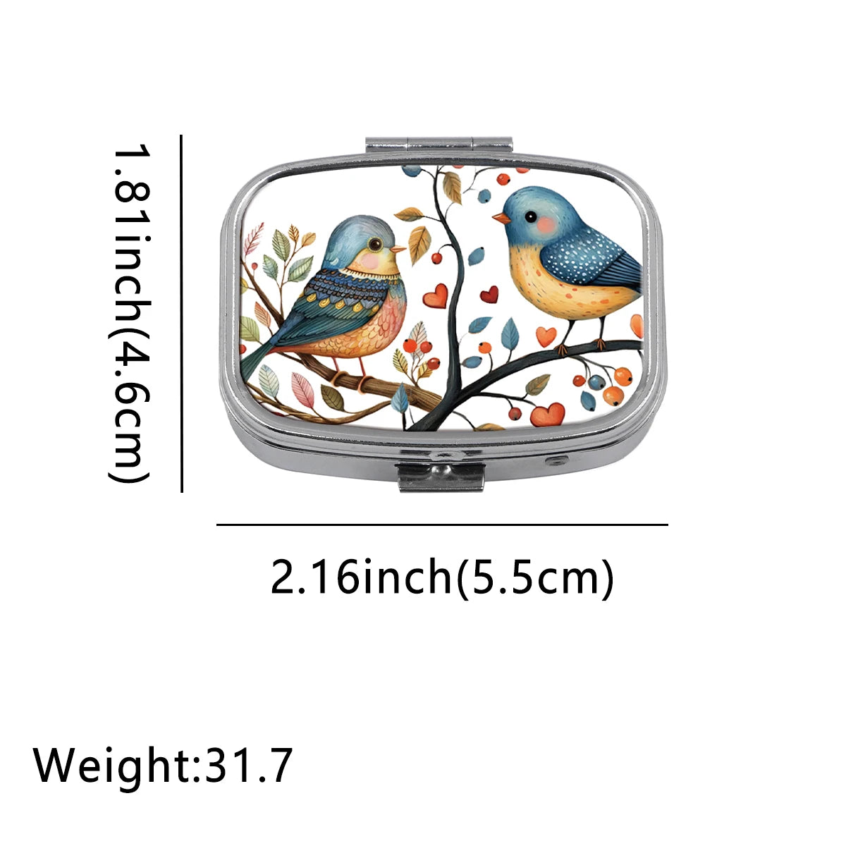 Animals Metal Medicine Box Bird Pill Packaging Health Products Butterfly Moisture Resistant Storage Case Personalized Casket