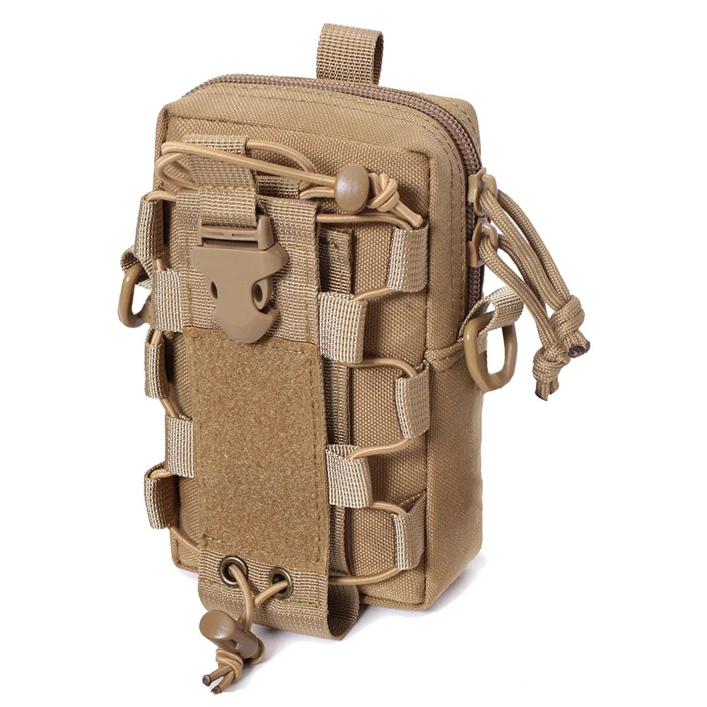 Organizer Waist Pack Bag military Molle EDC Pouch Water Bottle Canteen Kettle Carrier Outdoor Sports Phone Holder Camping Hiking