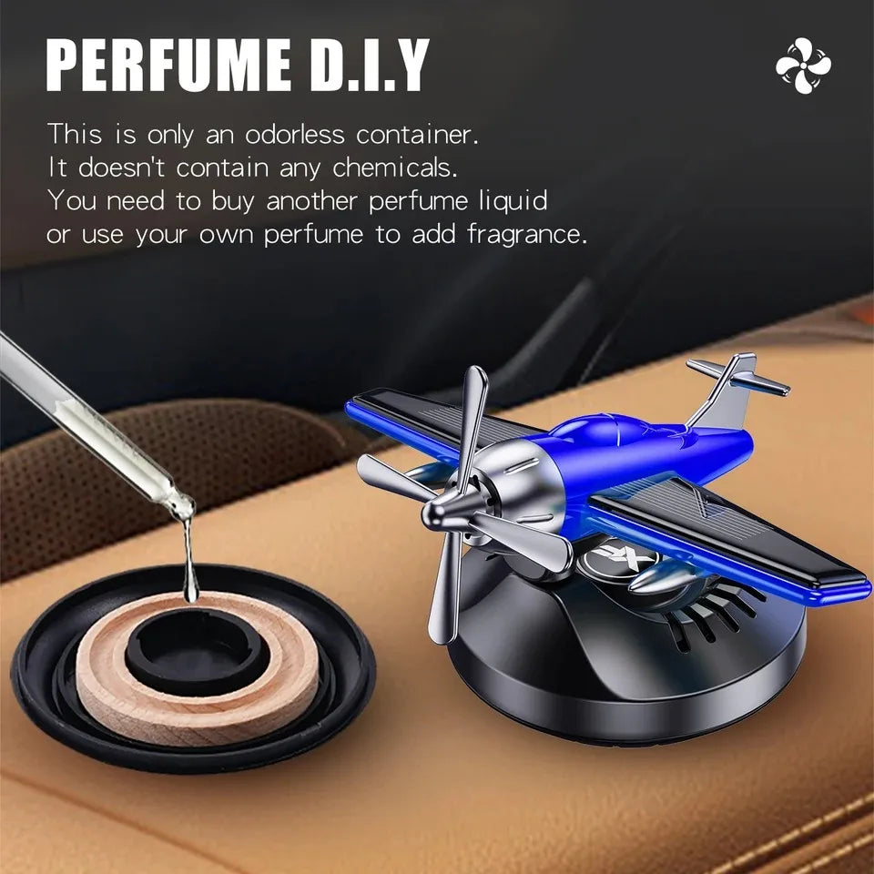 DIY Perfume Odorless car ornaments solar powered rotating helicopter air freshener decoration accessories fragrance diffuser men