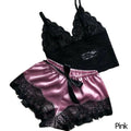 1 Set Fashion Womens Lace Sleepwear Lingerie Tops Shorts Set Babydoll Pajamas Sports Underwear Nightwear 4 Colors