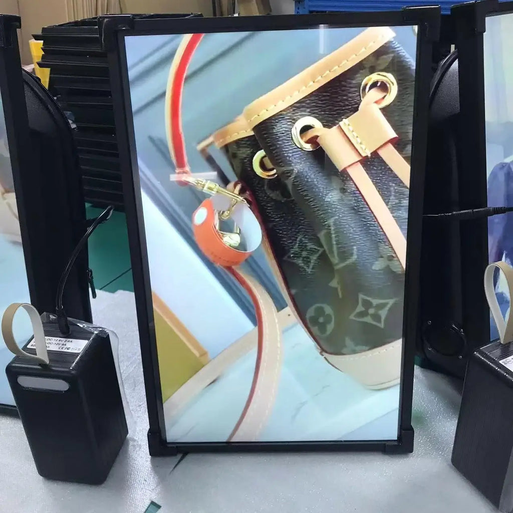 Enhance  Advertising Campaign with 21.5 Inch 18.5 Inch LCD Backpack Advertising Machine LCD Display Box Bag Expansion Backpack