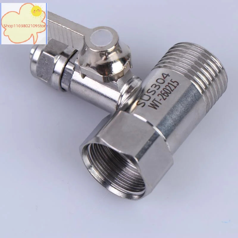 【HT】【HT】1 Set Tap Tee B Cold Hot Water Pipes Home Accessories 1/2" To 1/4"3/8" With Shut-Off Ball Valve RO Feed Water Adapter