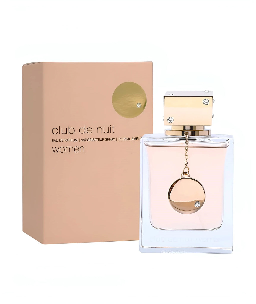 Club De Nuit for Women Eau de Parfum Spray, 3.6 Ounce (100ml), Long-Lasting Floral Fruity, Citrus Peach Rose Jasmine & Vanilla Musk, Daytime Spring Summer, Feminine Luxury Scent
