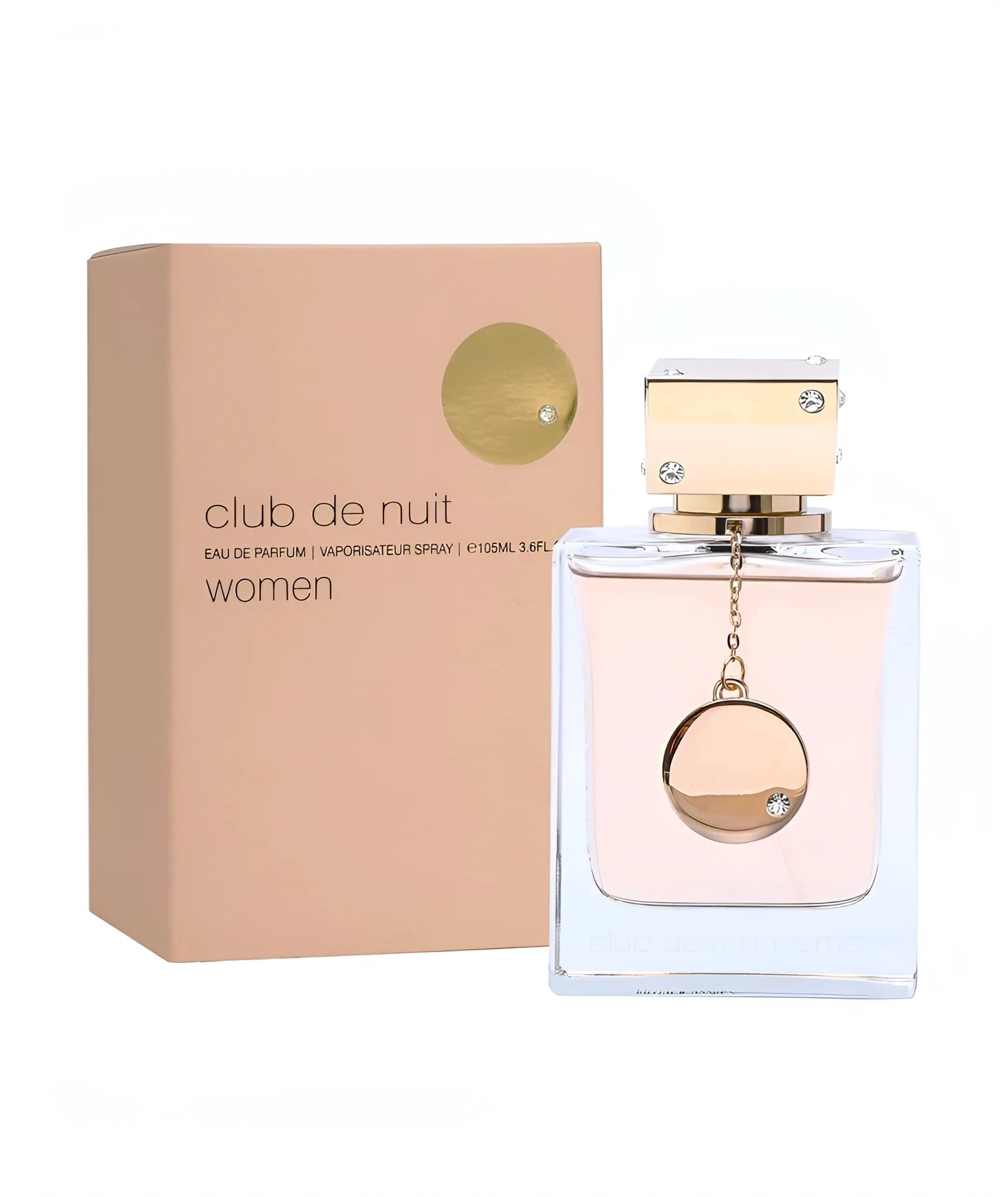 Club De Nuit for Women Eau de Parfum Spray, 3.6 Ounce (100ml), Long-Lasting Floral Fruity, Citrus Peach Rose Jasmine & Vanilla Musk, Daytime Spring Summer, Feminine Luxury Scent