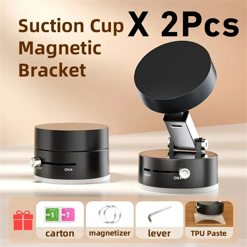 Magnetic Mobile Phone More Portable Vacuum Bracket Adjustable Double-Sided Suction Cup  Holder Lazy Stand For All Smartphone