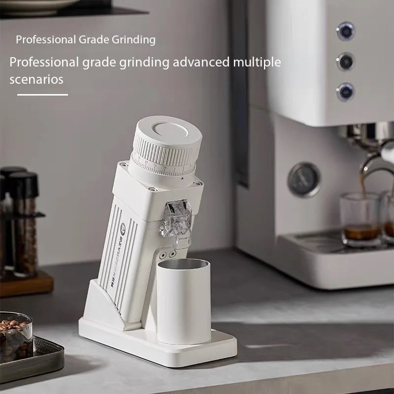 Explorer E55 Pro Electric Coffee Grinder - Household Espresso Small Titanium-Plated Conical Burr for Pour Over